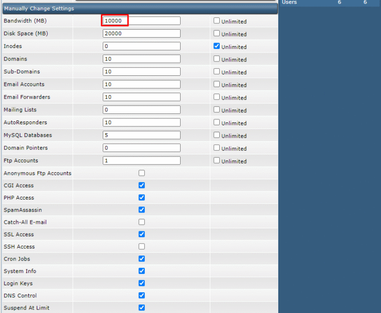 Fix lỗi “Either the domain has been overused, or the reseller ran out of resources” DirectAdmin