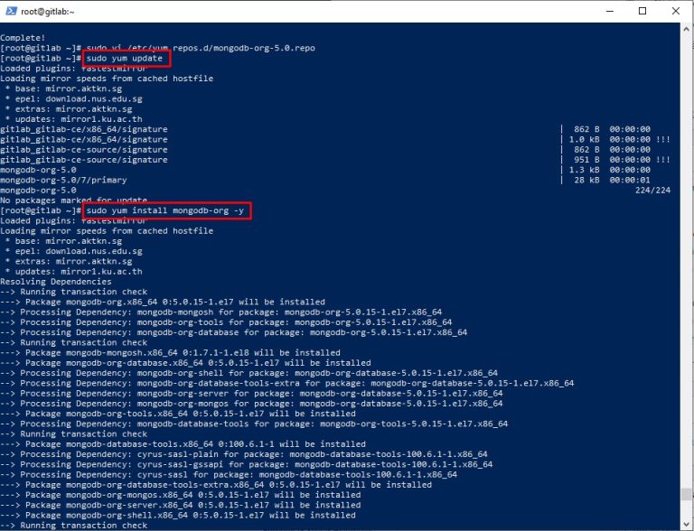 Hướng dẫn cài đặt MongoDB 5 trên centos 7